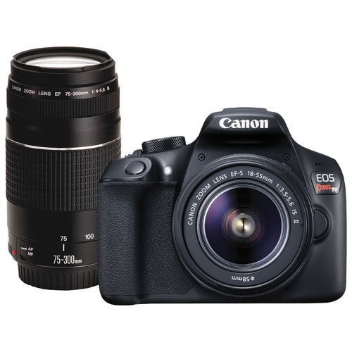 Canon EOS Rebel T6 DSLR Camera with 18-55mm/75-300mm Lenses