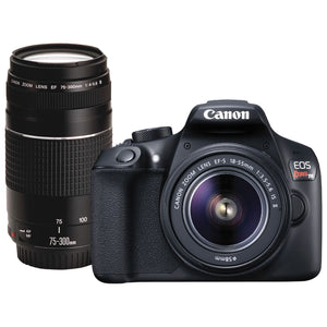 Canon EOS Rebel T6 DSLR Camera with 18-55mm/75-300mm Lenses